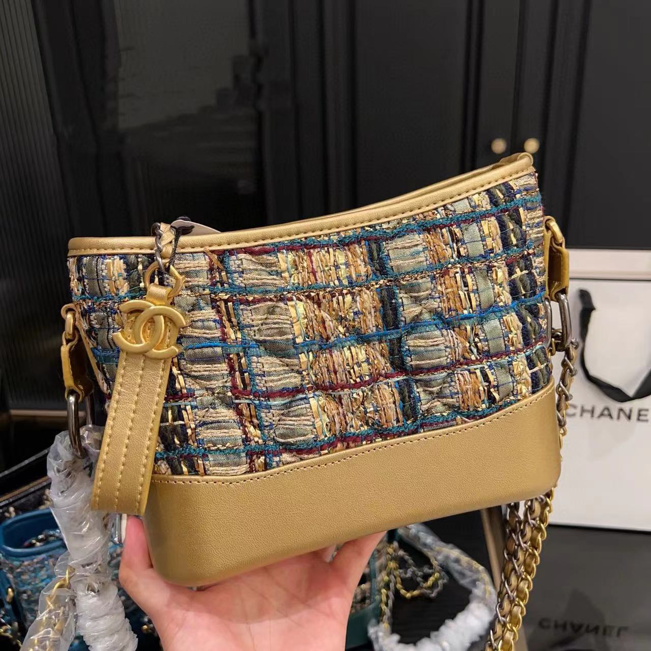 CHANE1 ウール チェーン クロスボディバッグ【50％割引+送料無料】