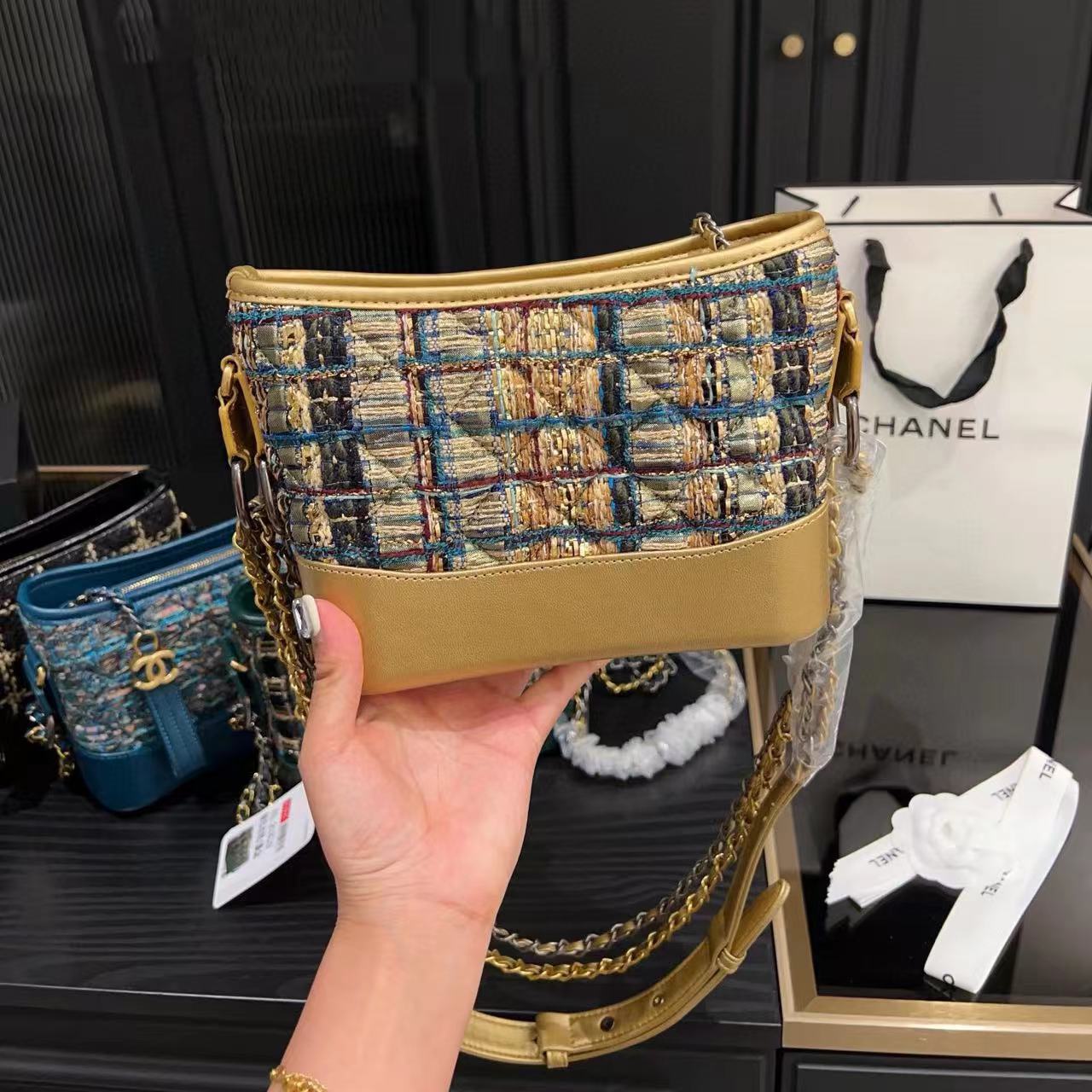 CHANE1 ウール チェーン クロスボディバッグ【50％割引+送料無料】