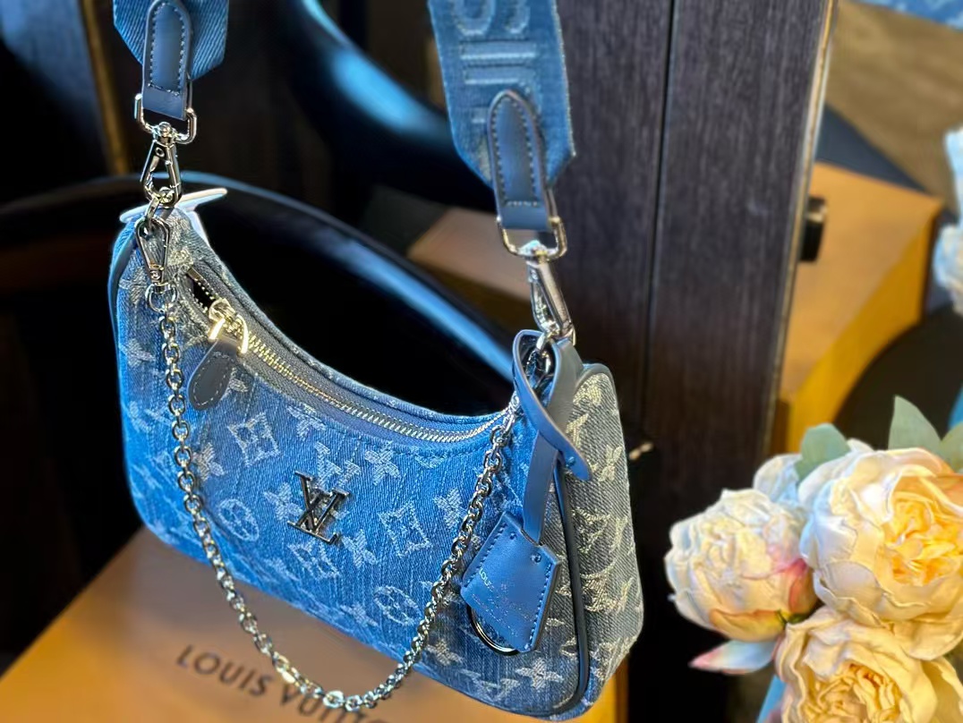 LV スリーインワン デニム チェーン 脇下バッグ【50％割引+送料無料】