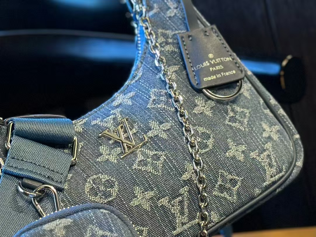 LV スリーインワン デニム チェーン 脇下バッグ【50％割引+送料無料】