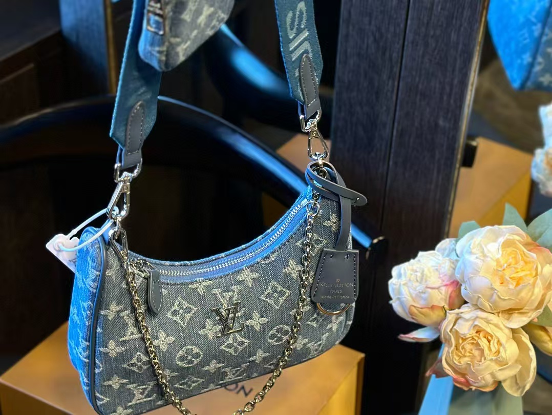 LV スリーインワン デニム チェーン 脇下バッグ【50％割引+送料無料】