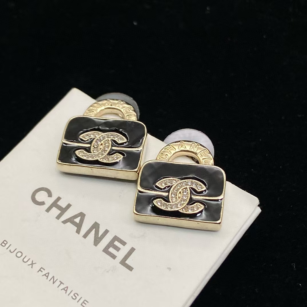 CHANE1 ダブルCバッグタイプピアス【50％割引+送料無料】