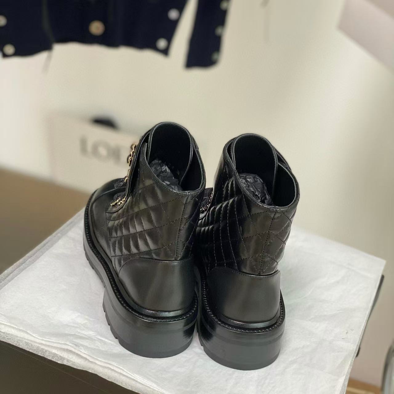 CHANE1 レースアップ カラーブロック ショートブーツ【50％割引+送料無料】