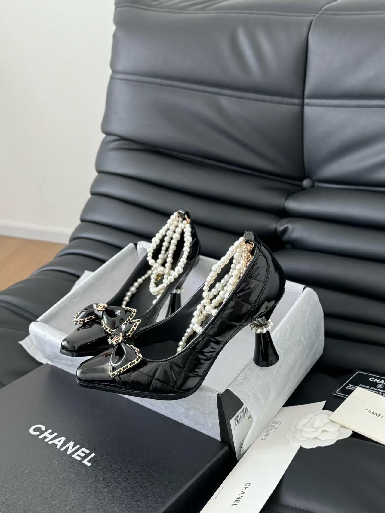 CHANE1 高品質弓パールハイヒール【50％割引+送料無料】