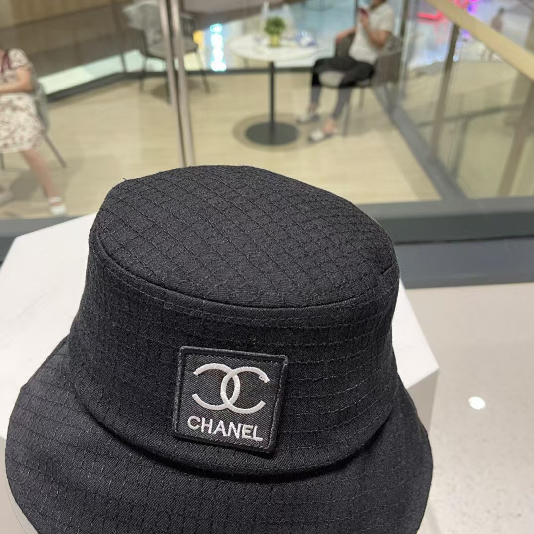 CHANE1 刺繍ダブルCロゴバケットハット【50％割引+送料無料】