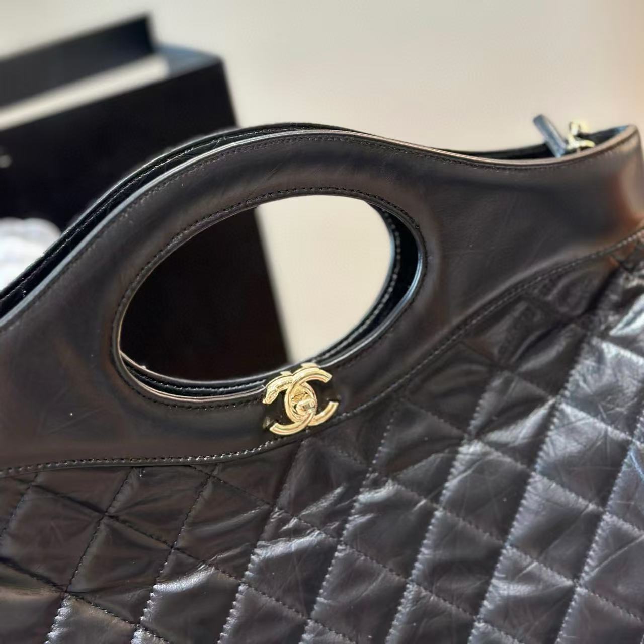 CHANE1 牛革チェーンショッピングバッグ【50％割引+送料無料】