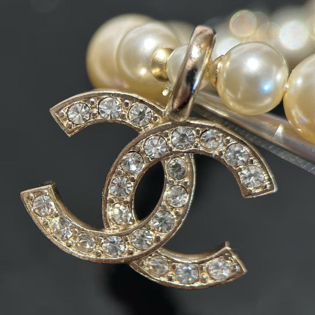 CHANE1 ダブルCダイヤモンド五芒星パールネックレス【50％割引+送料無料】