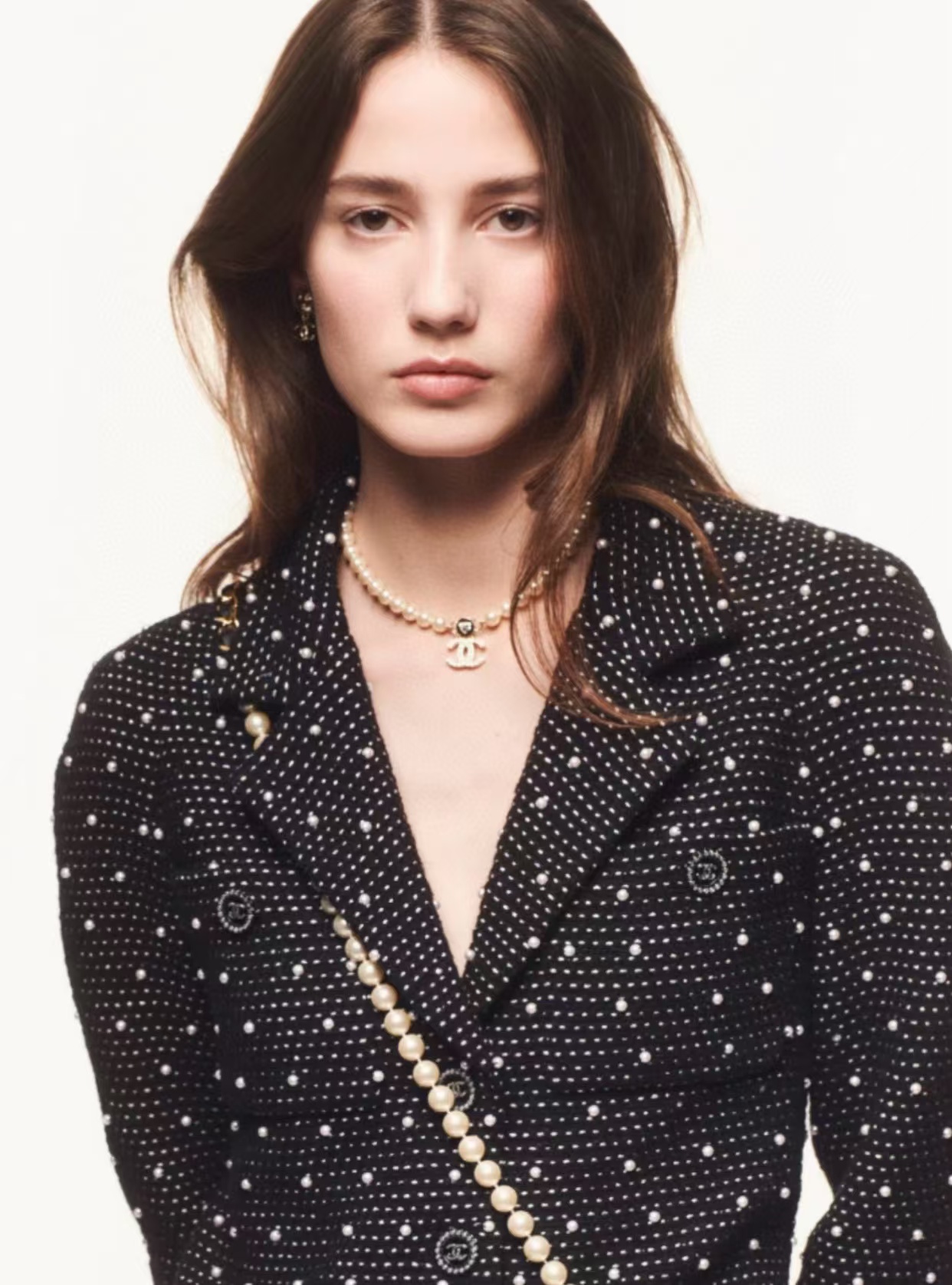 CHANE1 ダブルCパールネックレス【50％割引+送料無料】