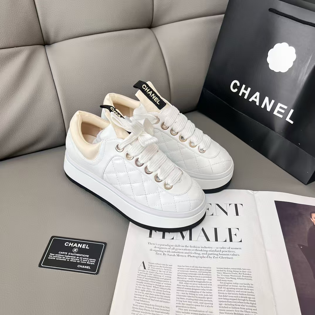 CHANE1 厚底レースアップカジュアルシューズ【50％割引+送料無料】