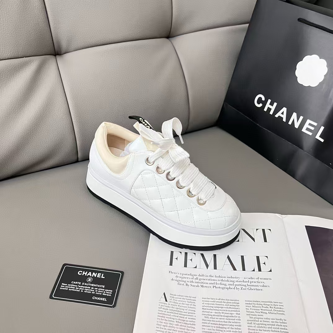 CHANE1 厚底レースアップカジュアルシューズ【50％割引+送料無料】