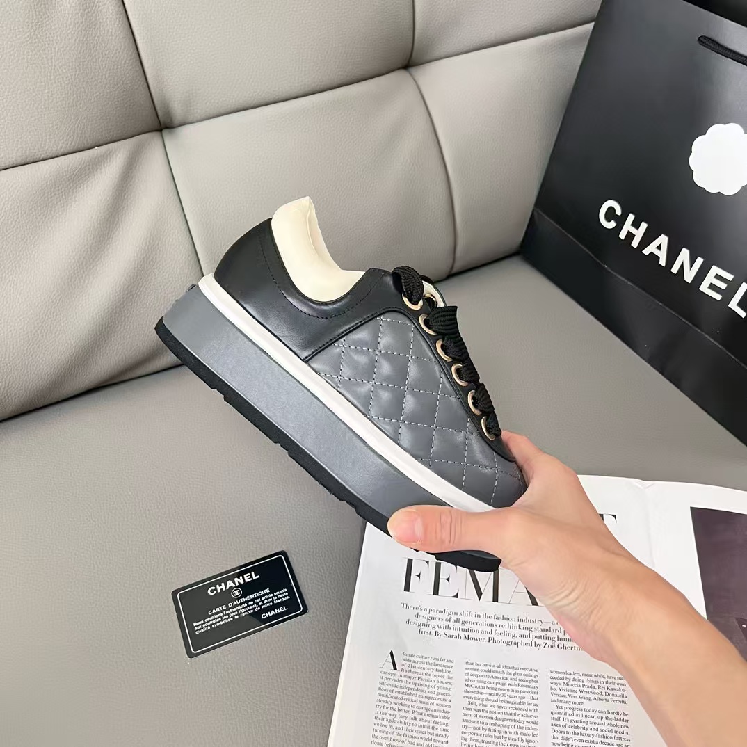 CHANE1 厚底レースアップカジュアルシューズ【50％割引+送料無料】