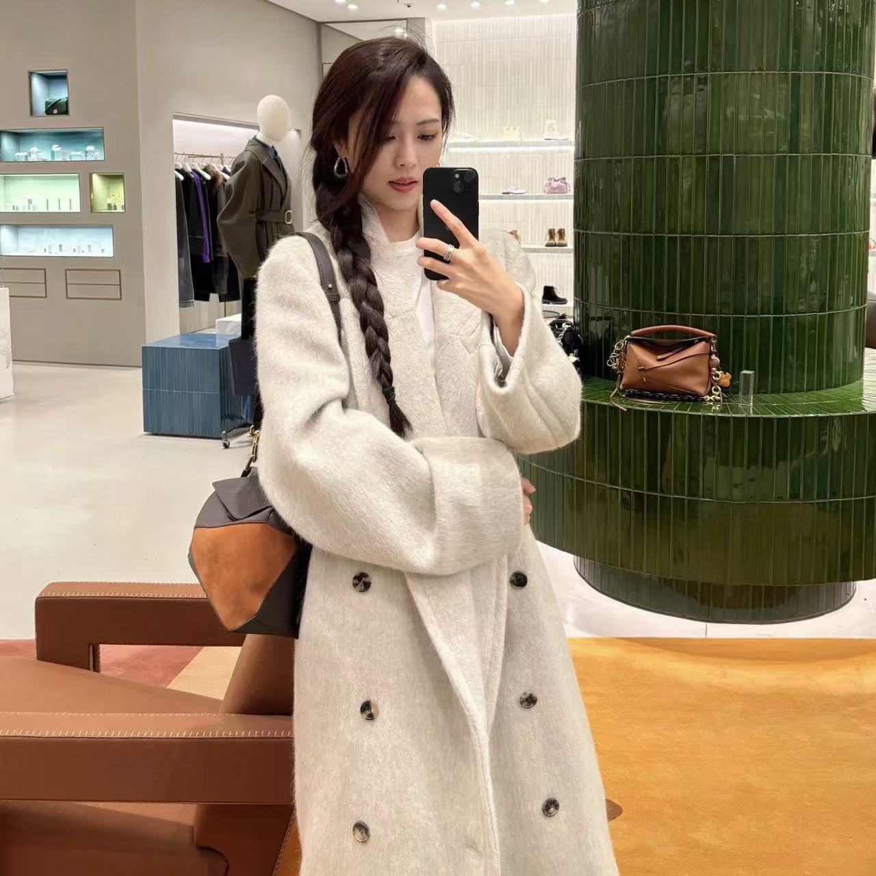 L0WEW ディアスキン カラーブロック クロスボディバッグ【 50％割引+送料無料】