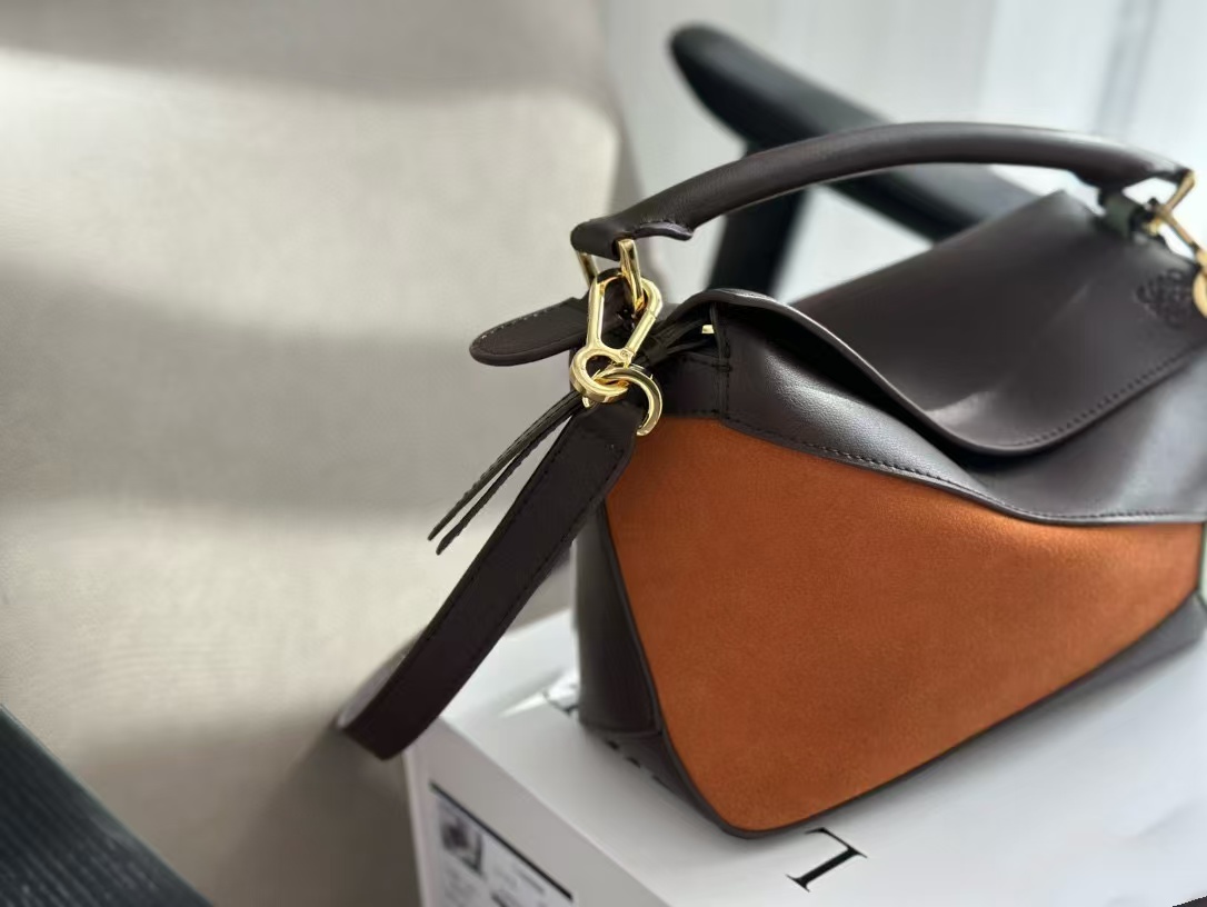 L0WEW ディアスキン カラーブロック クロスボディバッグ【 50％割引+送料無料】