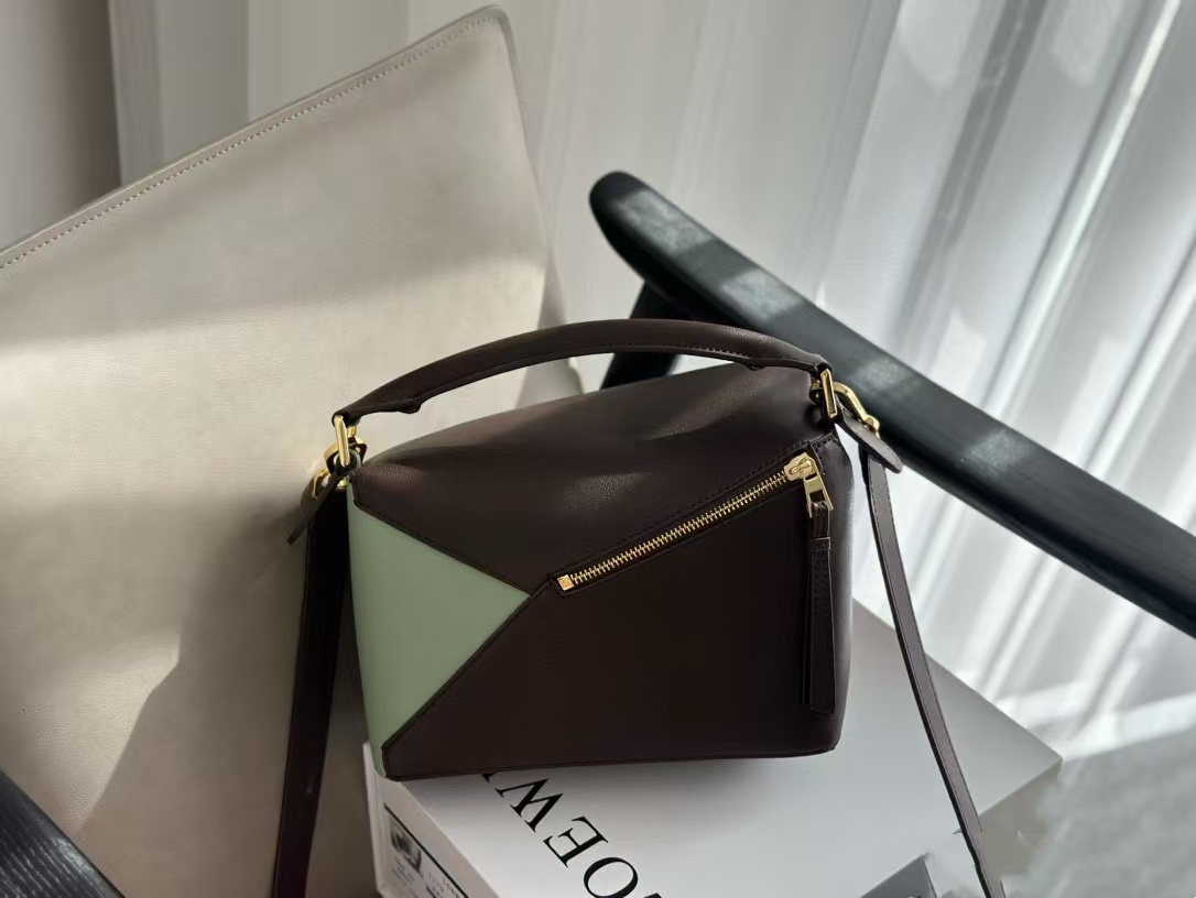 L0WEW ディアスキン カラーブロック クロスボディバッグ【 50％割引+送料無料】