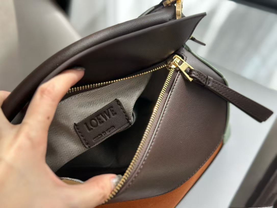 L0WEW ディアスキン カラーブロック クロスボディバッグ【 50％割引+送料無料】