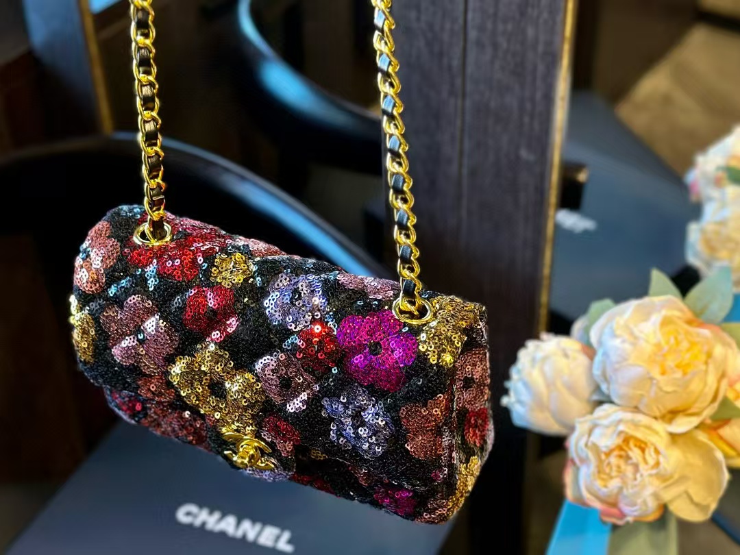 CHANE1 スパンコール チェーン ショルダー クロスボディ バッグ【 50％割引+送料無料】