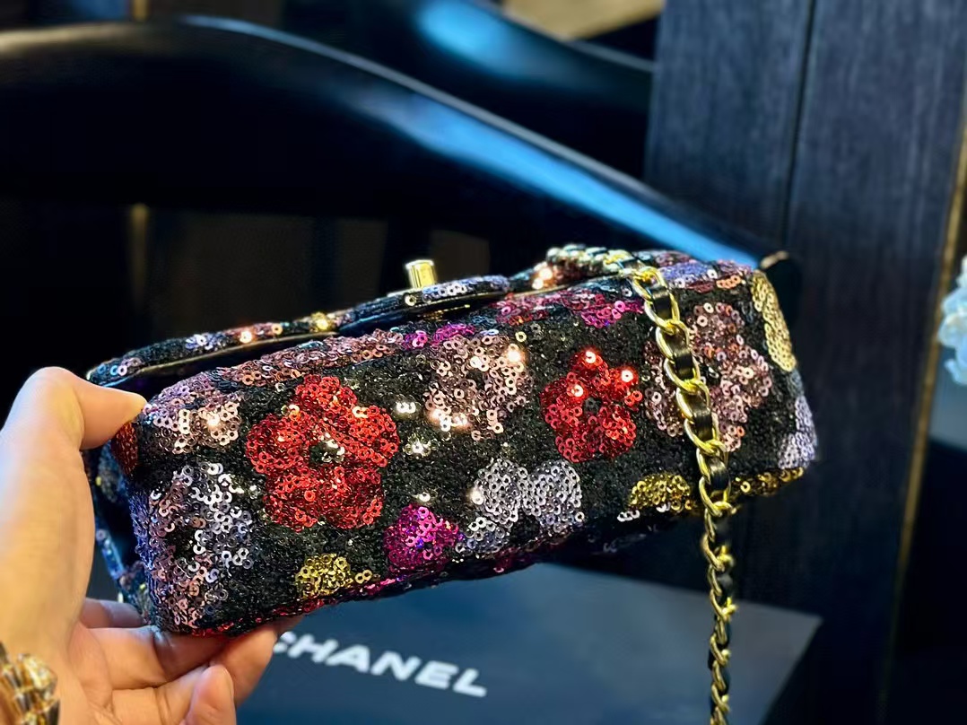 CHANE1 スパンコール チェーン ショルダー クロスボディ バッグ【 50％割引+送料無料】