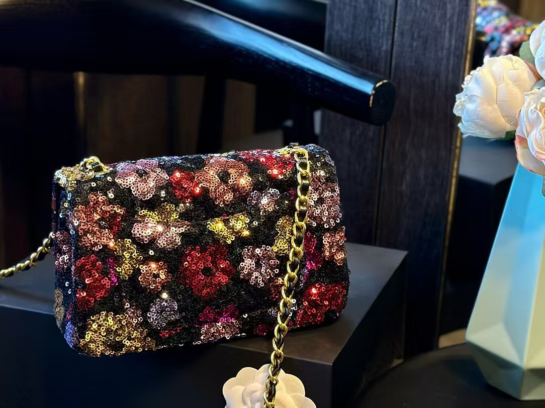 CHANE1 スパンコール チェーン ショルダー クロスボディ バッグ【 50％割引+送料無料】