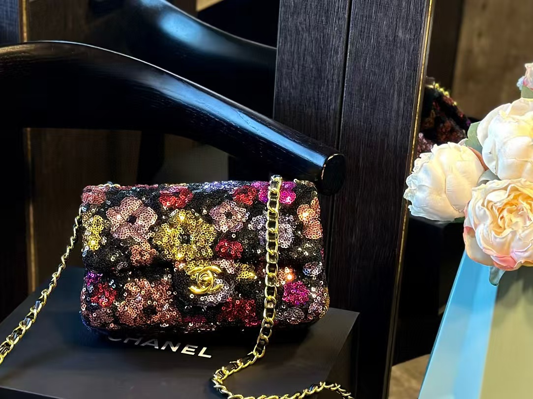 CHANE1 スパンコール チェーン ショルダー クロスボディ バッグ【 50％割引+送料無料】