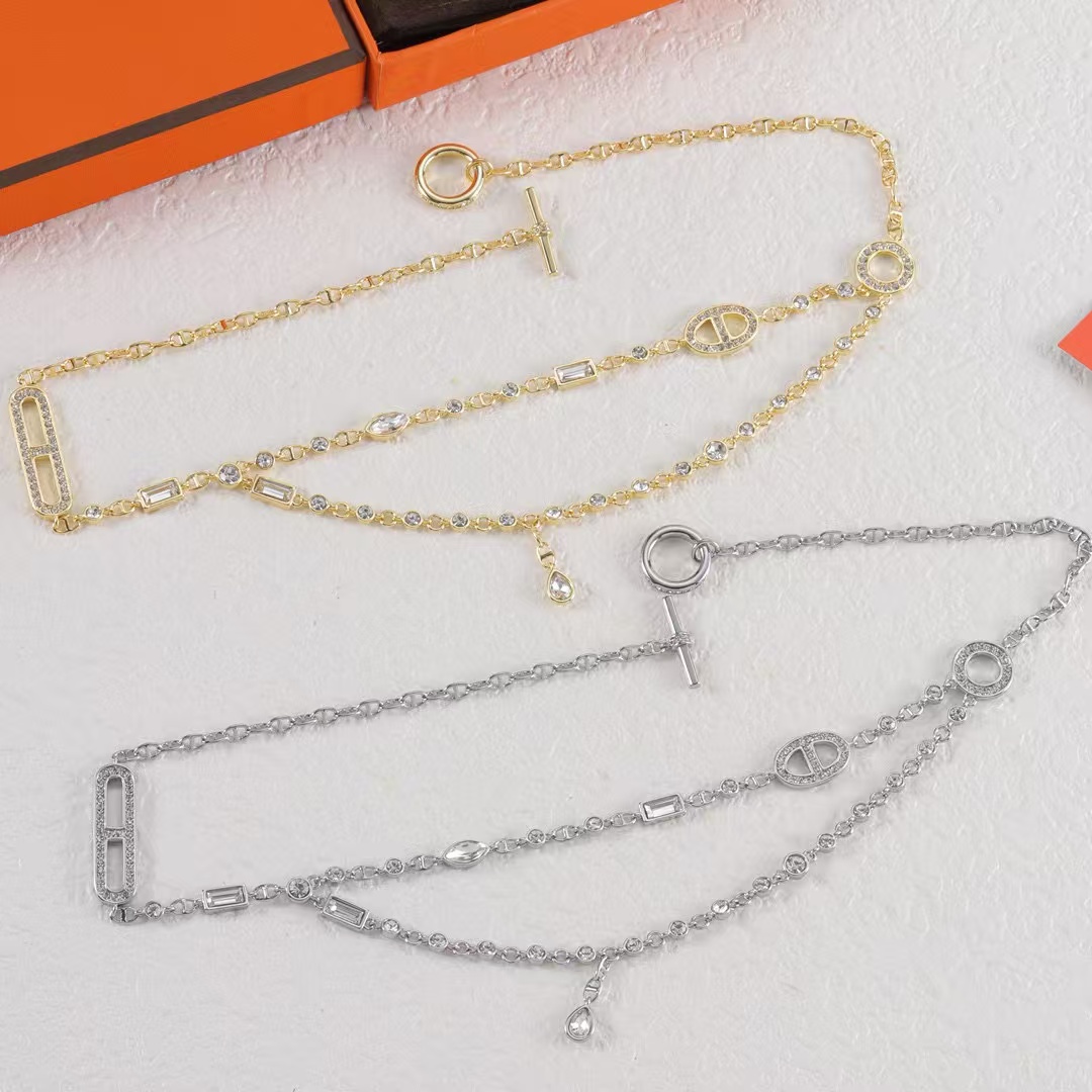 HERME5 豚鼻ダイヤモンドネックレス【50％割引+送料無料】