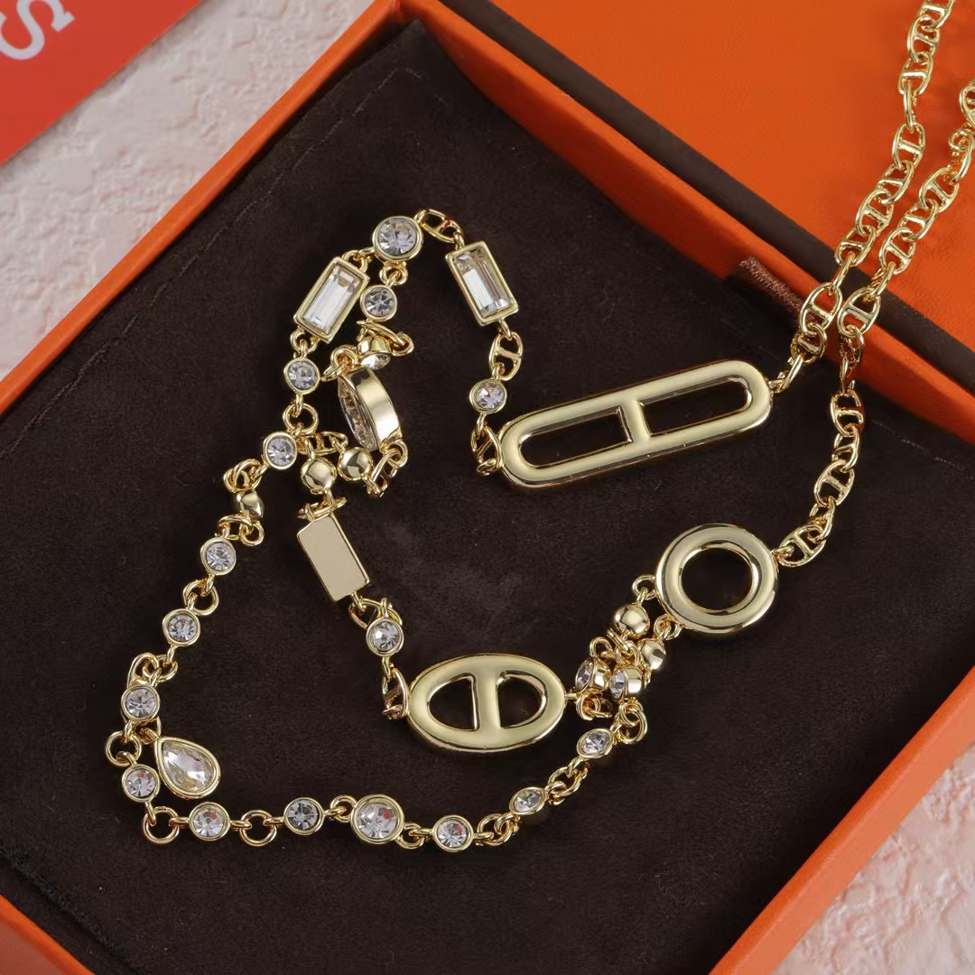 HERME5 豚鼻ダイヤモンドネックレス【50％割引+送料無料】