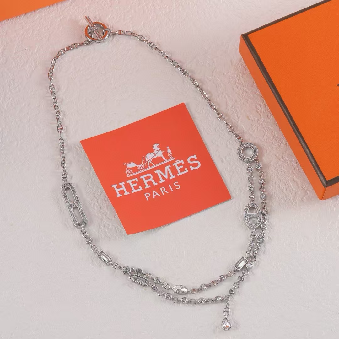 HERME5 豚鼻ダイヤモンドネックレス【50％割引+送料無料】
