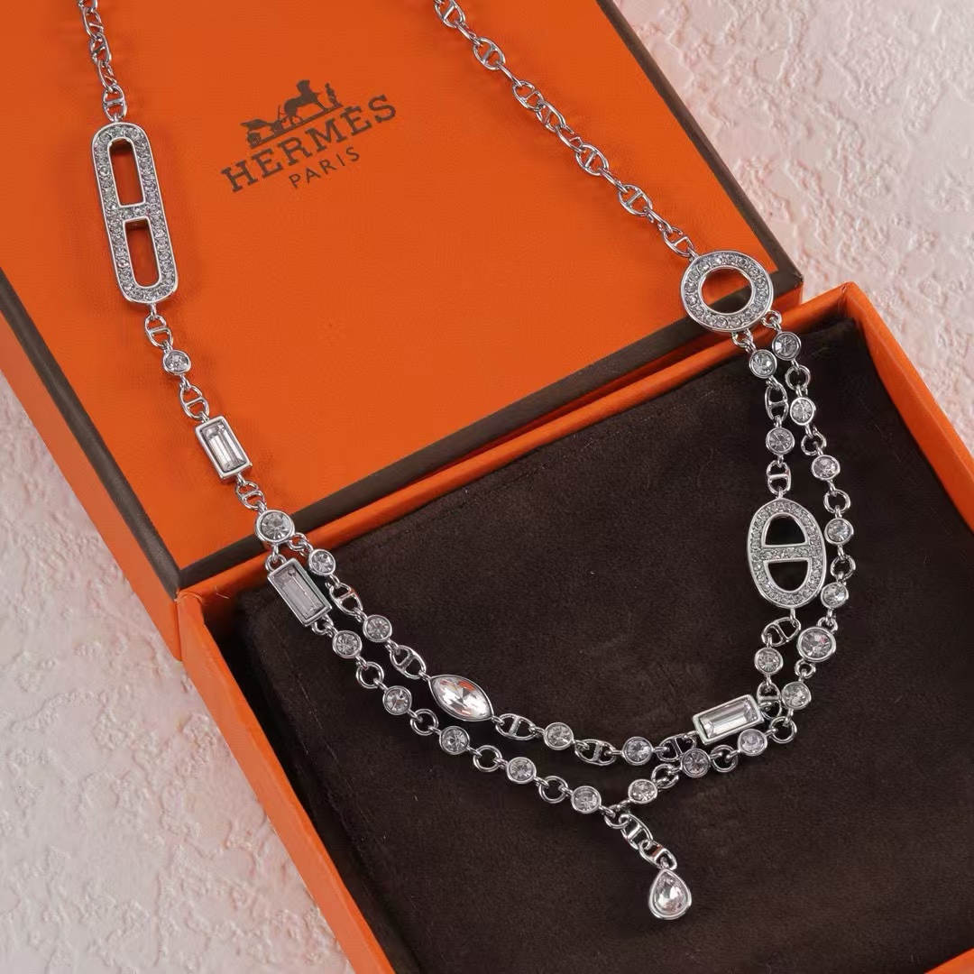 HERME5 豚鼻ダイヤモンドネックレス【50％割引+送料無料】