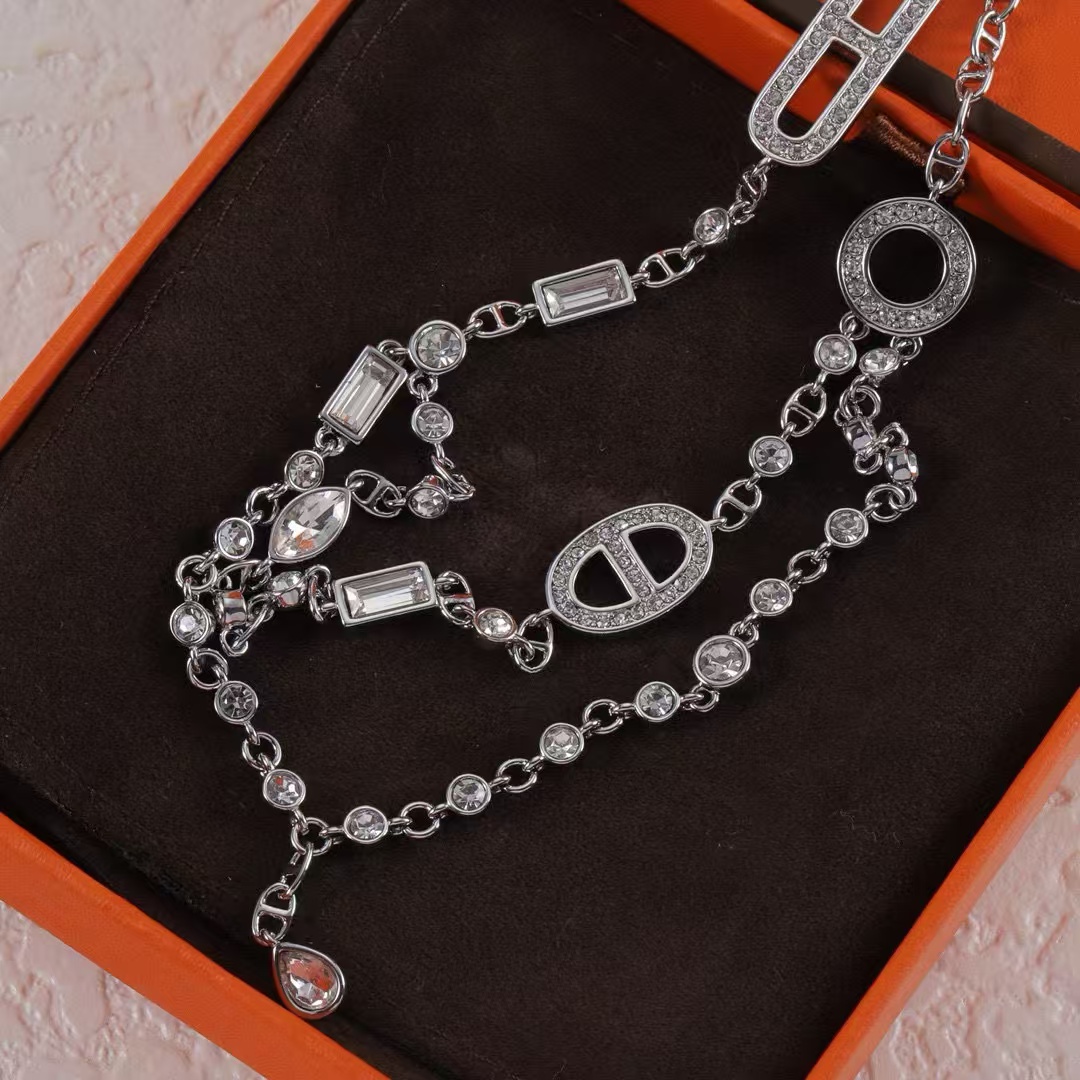 HERME5 豚鼻ダイヤモンドネックレス【50％割引+送料無料】