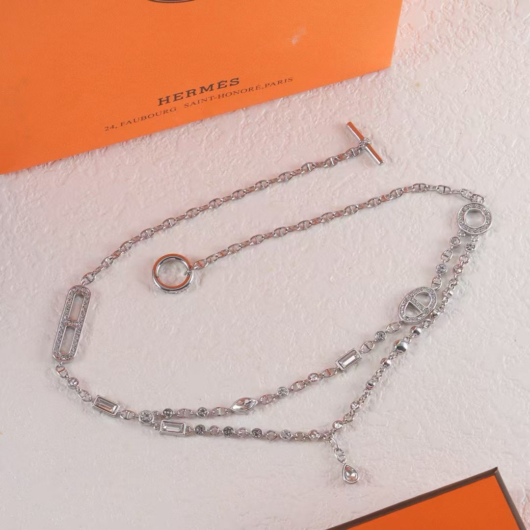 HERME5 豚鼻ダイヤモンドネックレス【50％割引+送料無料】
