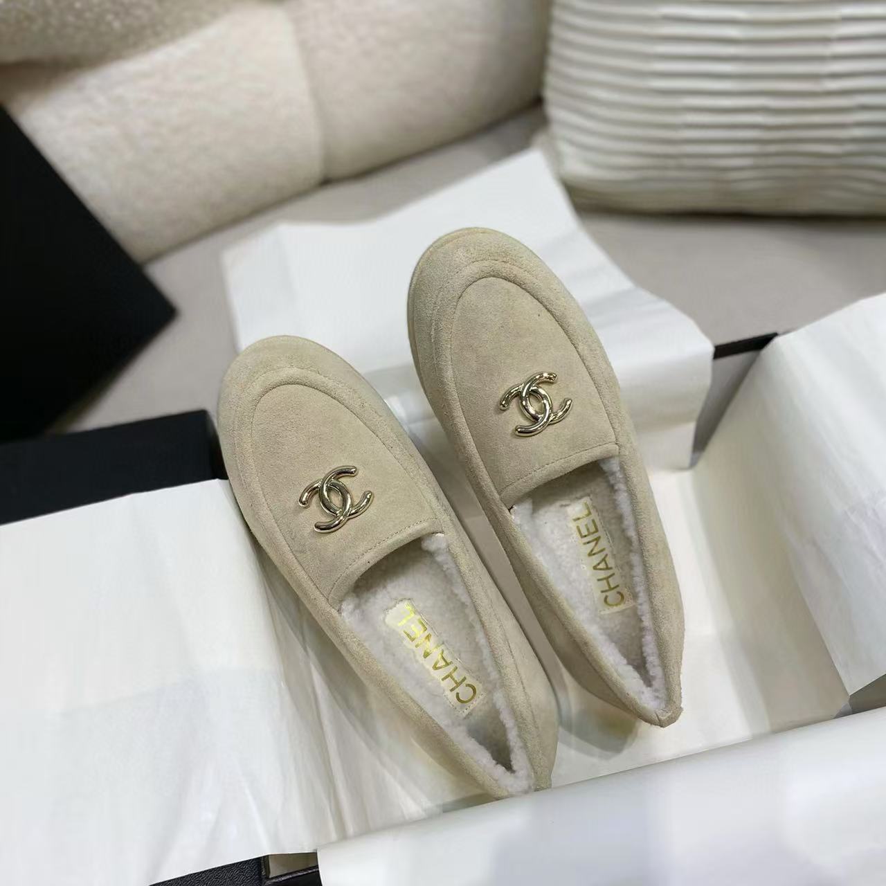 CHANE1 高品質ラムウールの暖かいフラットシューズ【50％割引+送料無料】