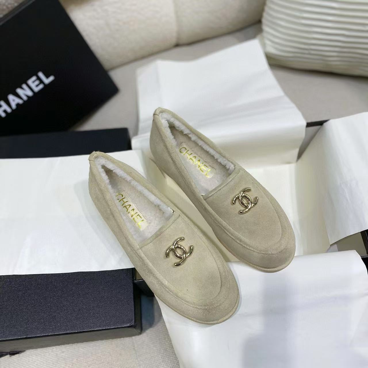 CHANE1 高品質ラムウールの暖かいフラットシューズ【50％割引+送料無料】