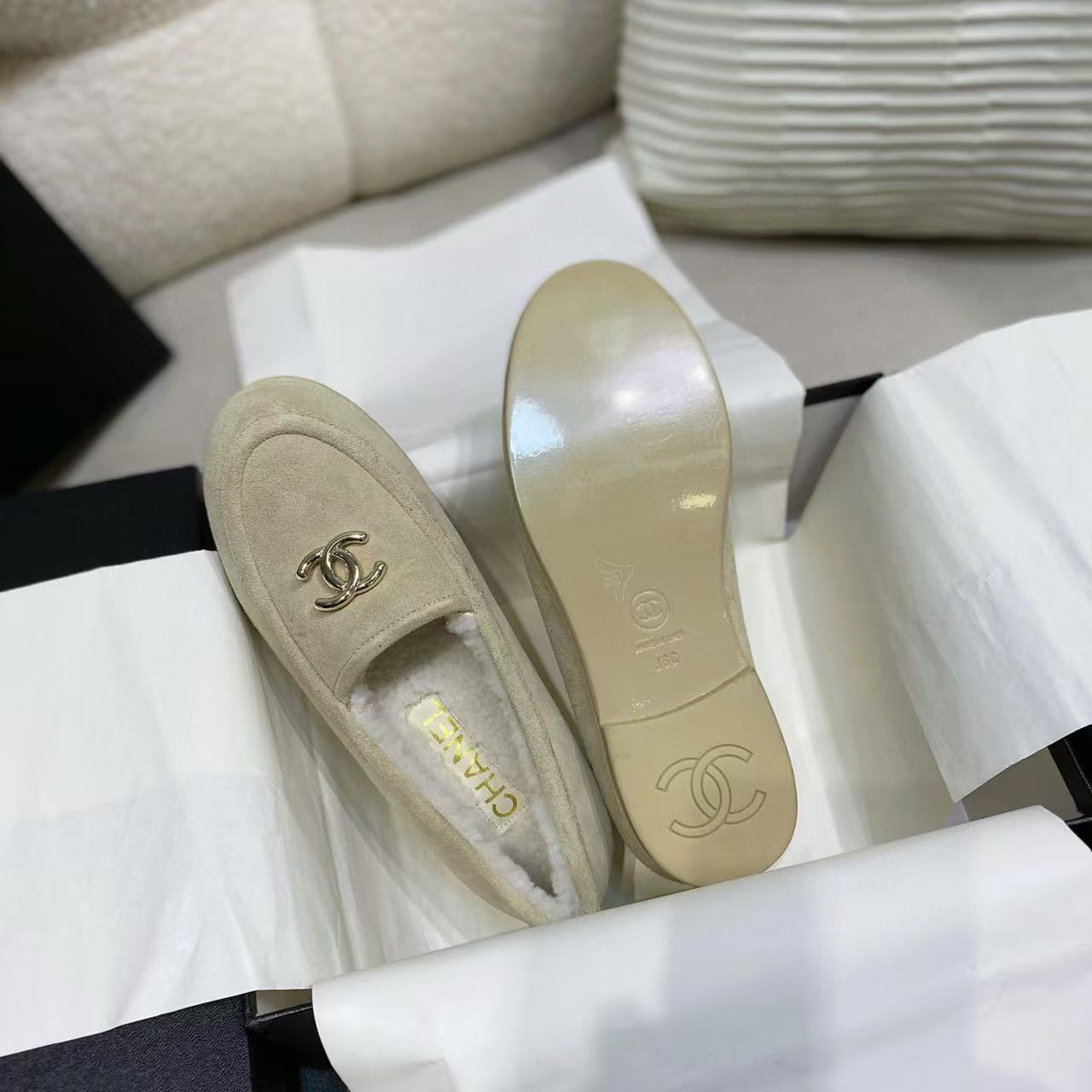 CHANE1 高品質ラムウールの暖かいフラットシューズ【50％割引+送料無料】