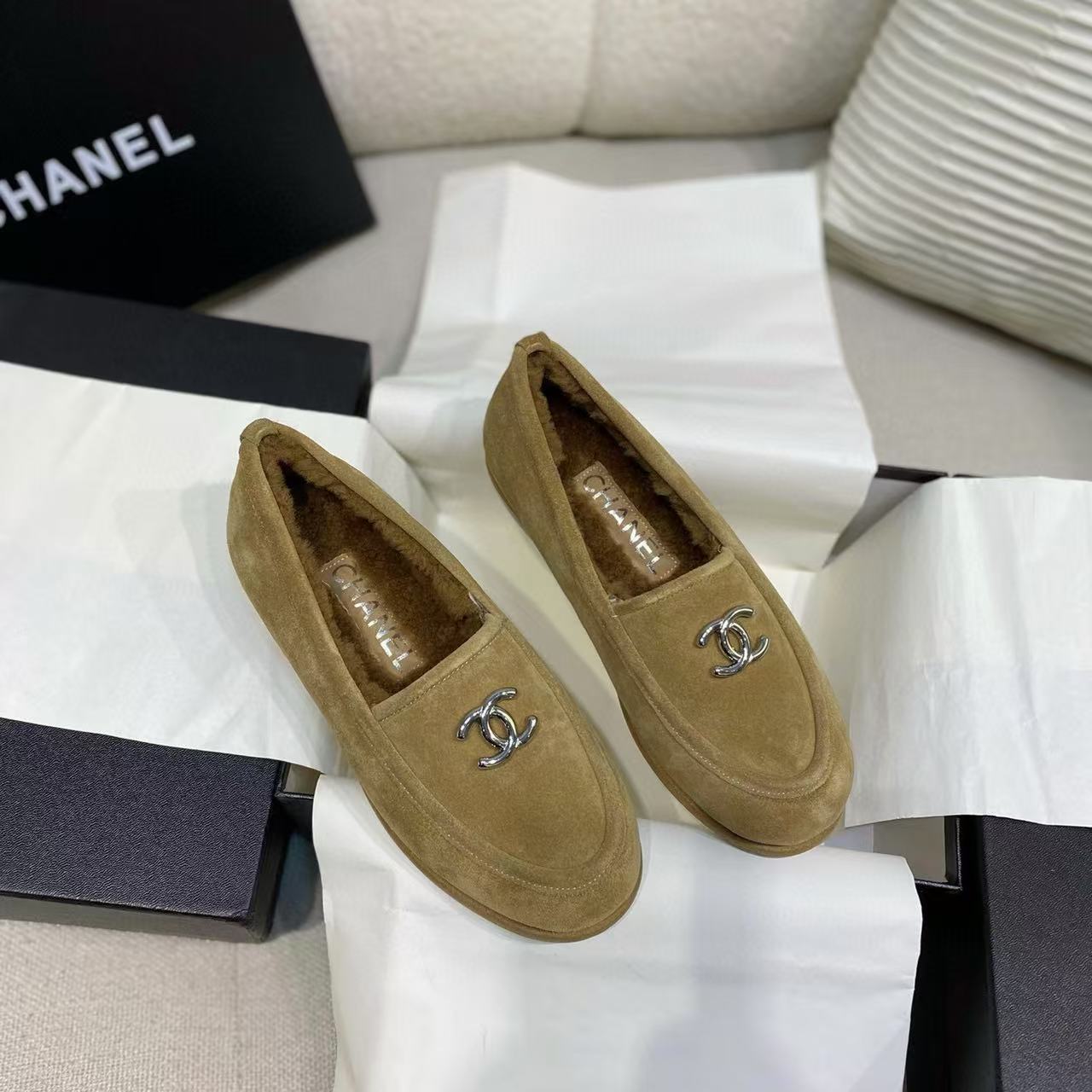 CHANE1 高品質ラムウールの暖かいフラットシューズ【50％割引+送料無料】