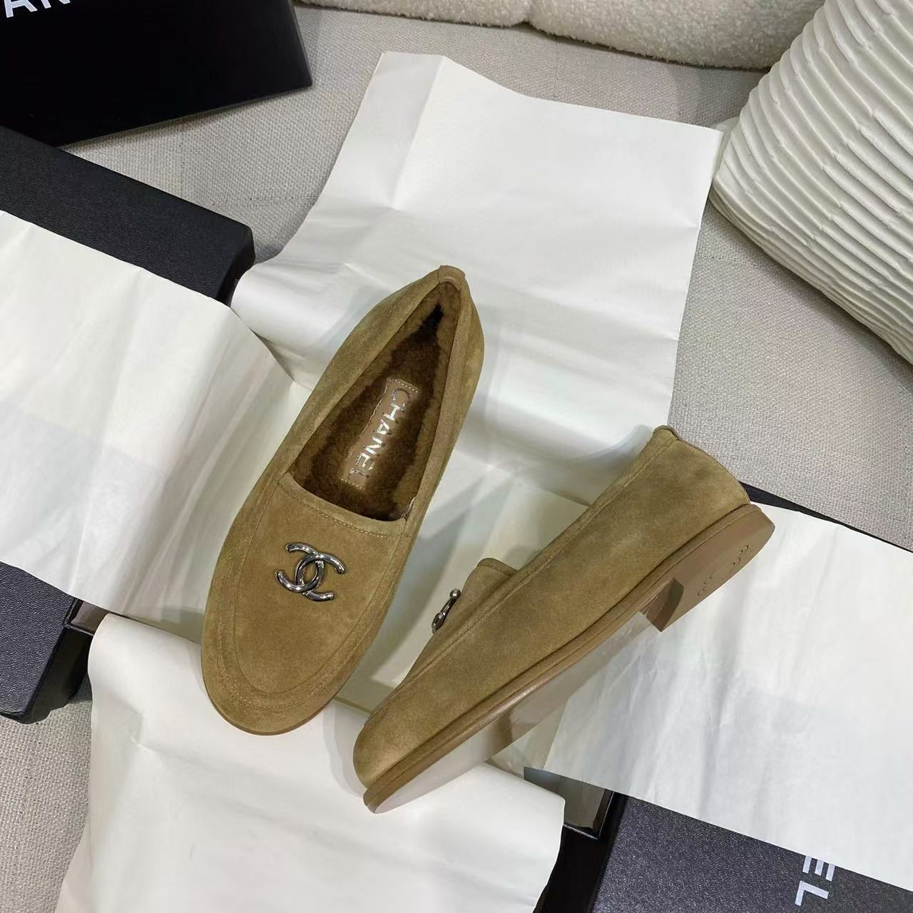 CHANE1 高品質ラムウールの暖かいフラットシューズ【50％割引+送料無料】