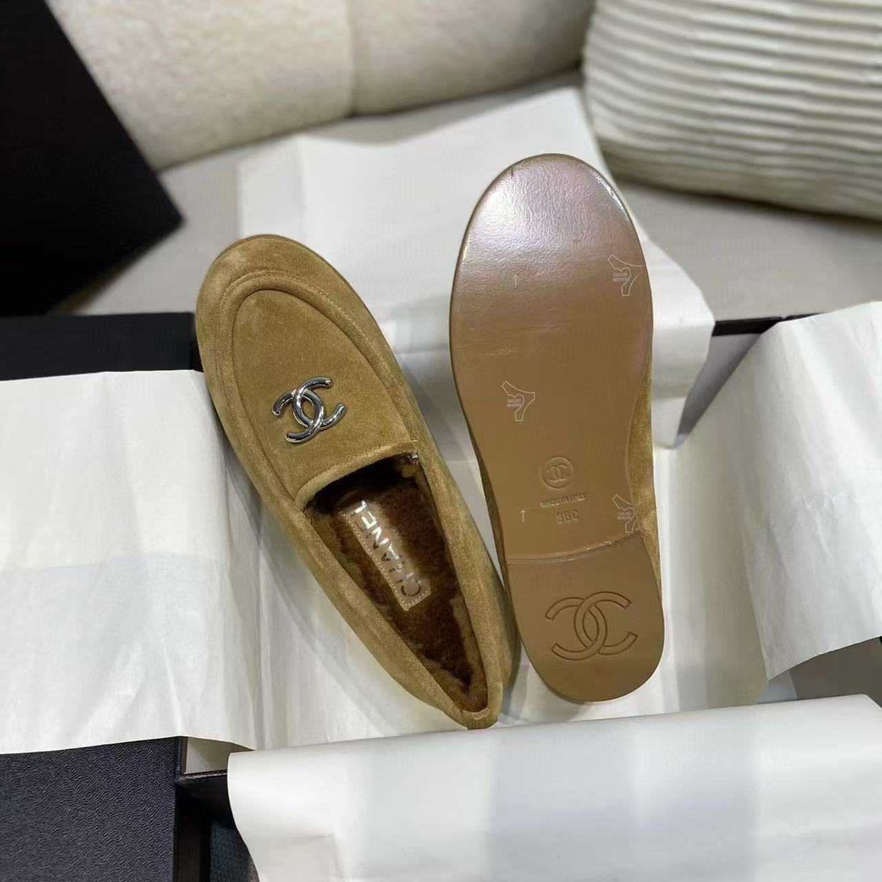 CHANE1 高品質ラムウールの暖かいフラットシューズ【50％割引+送料無料】