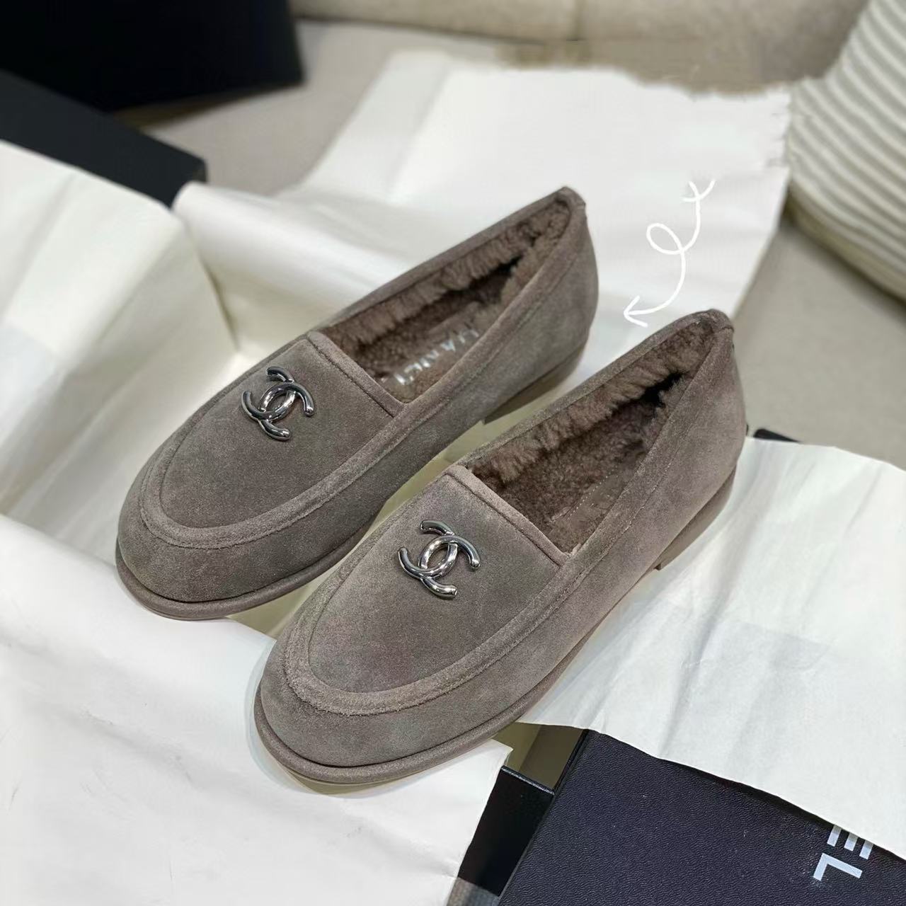 CHANE1 高品質ラムウールの暖かいフラットシューズ【50％割引+送料無料】