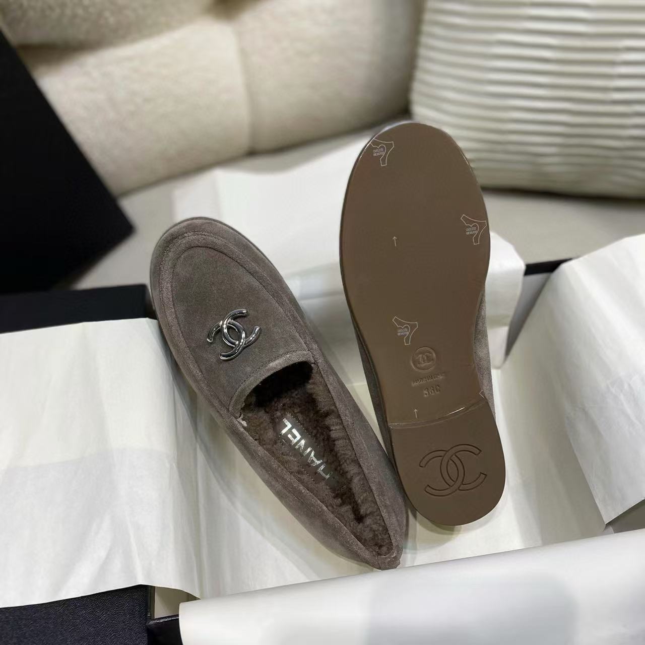 CHANE1 高品質ラムウールの暖かいフラットシューズ【50％割引+送料無料】