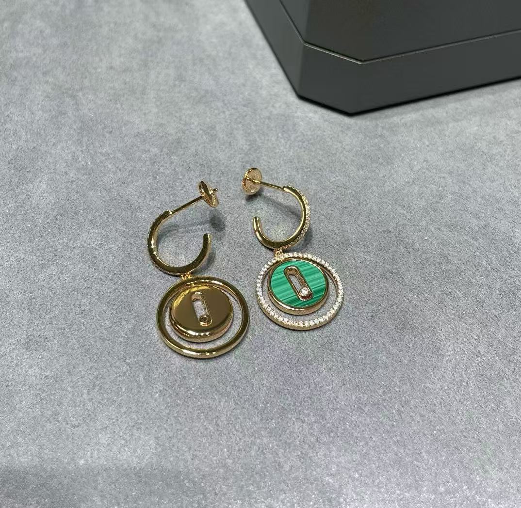 MESS1KA定番マラカイト ピアス+ネックレス 2点セット 【50％割引+送料無料】