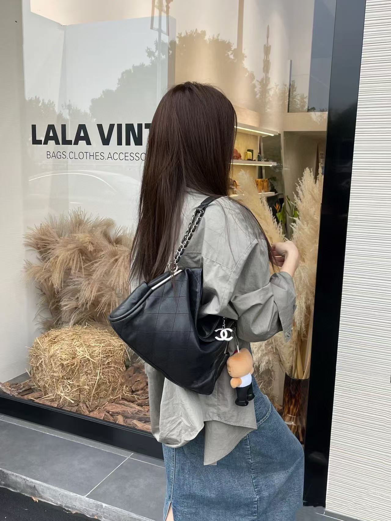 CHANE1 ジッパー ダブル C ペンダント チェーン 脇下バッグ【 50％割引+送料無料】