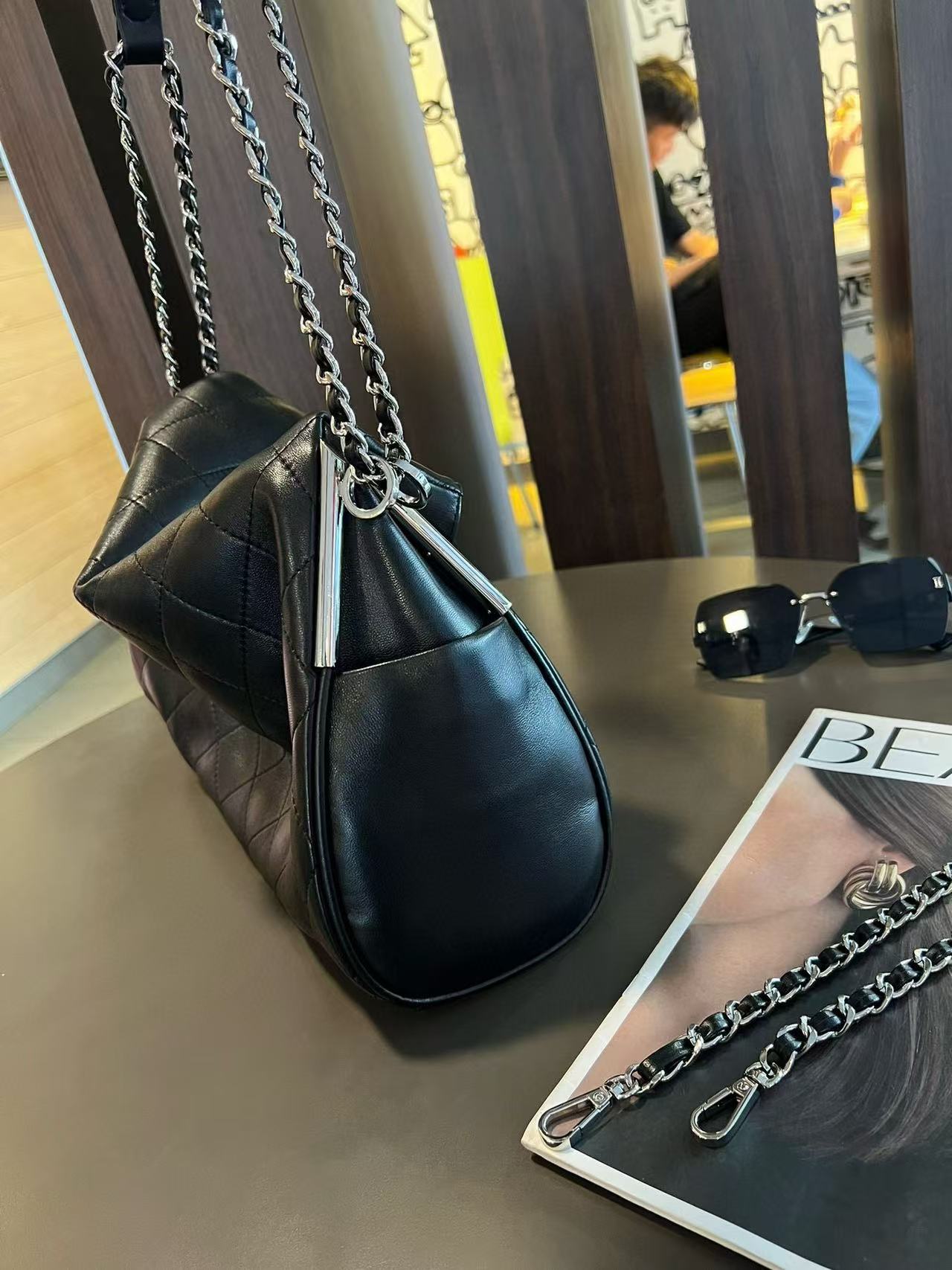 CHANE1 ジッパー ダブル C ペンダント チェーン 脇下バッグ【 50％割引+送料無料】