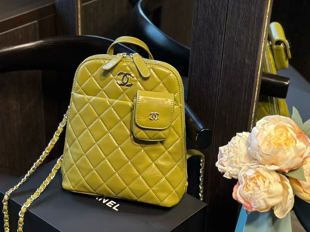 CHANE1 2-in-1 パテントレザー チェーン バックパック【 50％割引+送料無料】