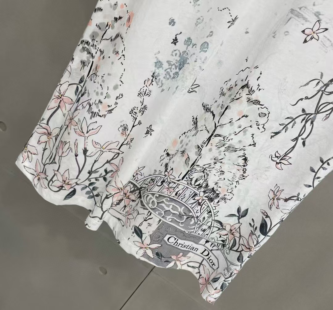 DI0R プリント クルーネック グラフィック T シャツ【50％割引+送料無料】