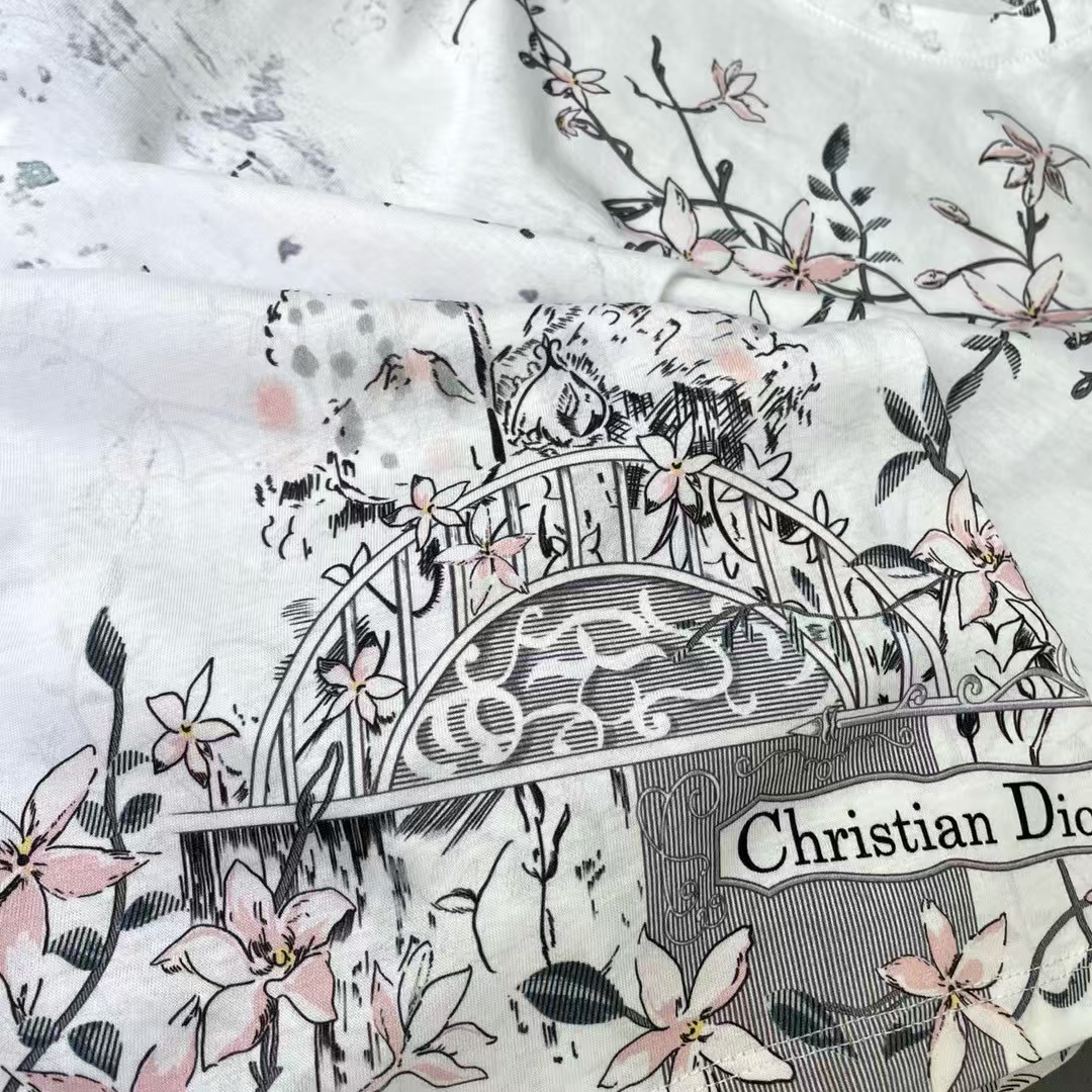 DI0R プリント クルーネック グラフィック T シャツ【50％割引+送料無料】