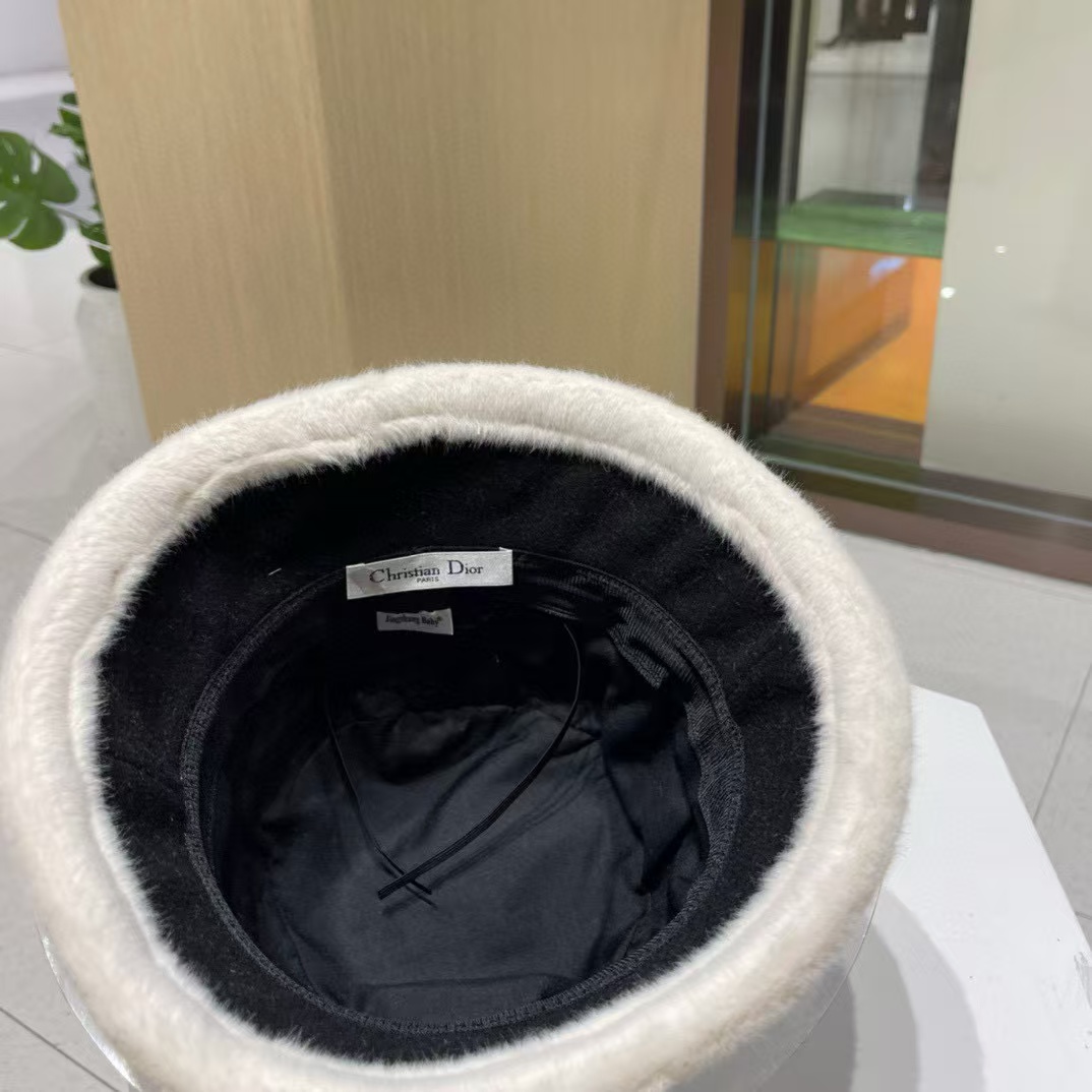 DI0R プラッシュ カラーブロック バケット ハット【50％割引+送料無料】