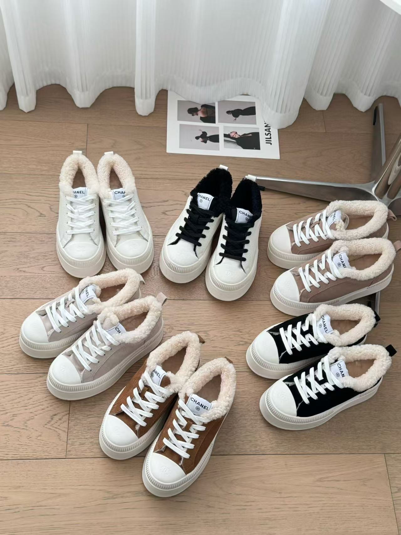 CHANE1 高品質ラムウール厚底カジュアルシューズ【50％割引+送料無料】