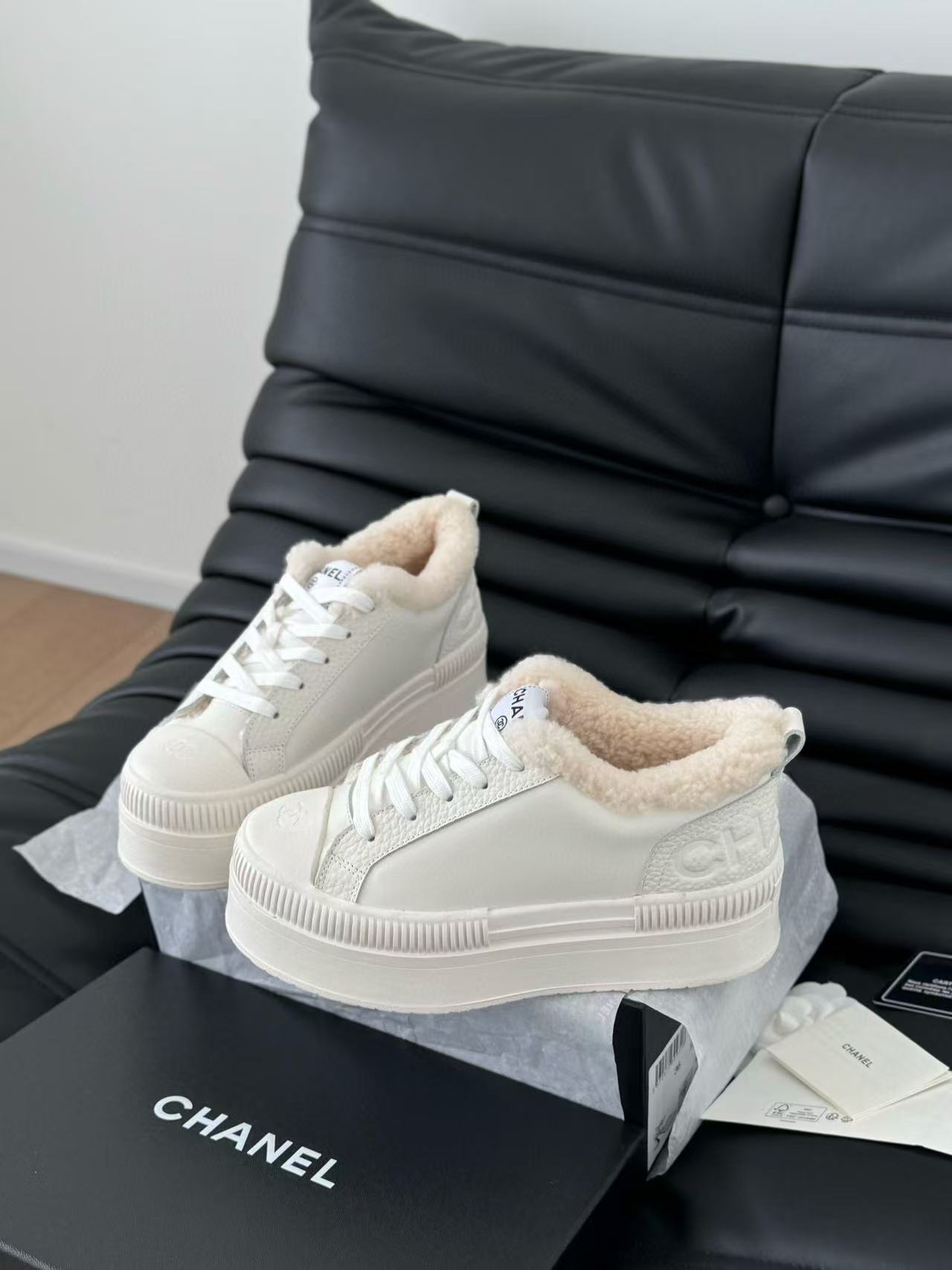 CHANE1 高品質ラムウール厚底カジュアルシューズ【50％割引+送料無料】