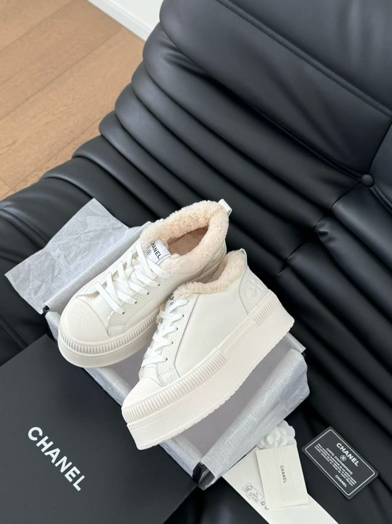 CHANE1 高品質ラムウール厚底カジュアルシューズ【50％割引+送料無料】