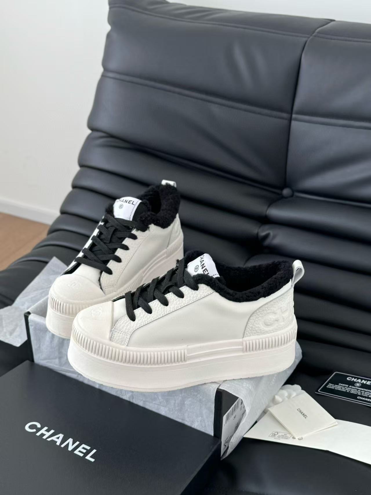 CHANE1 高品質ラムウール厚底カジュアルシューズ【50％割引+送料無料】