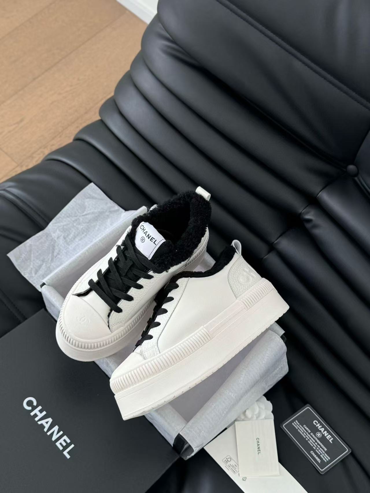 CHANE1 高品質ラムウール厚底カジュアルシューズ【50％割引+送料無料】