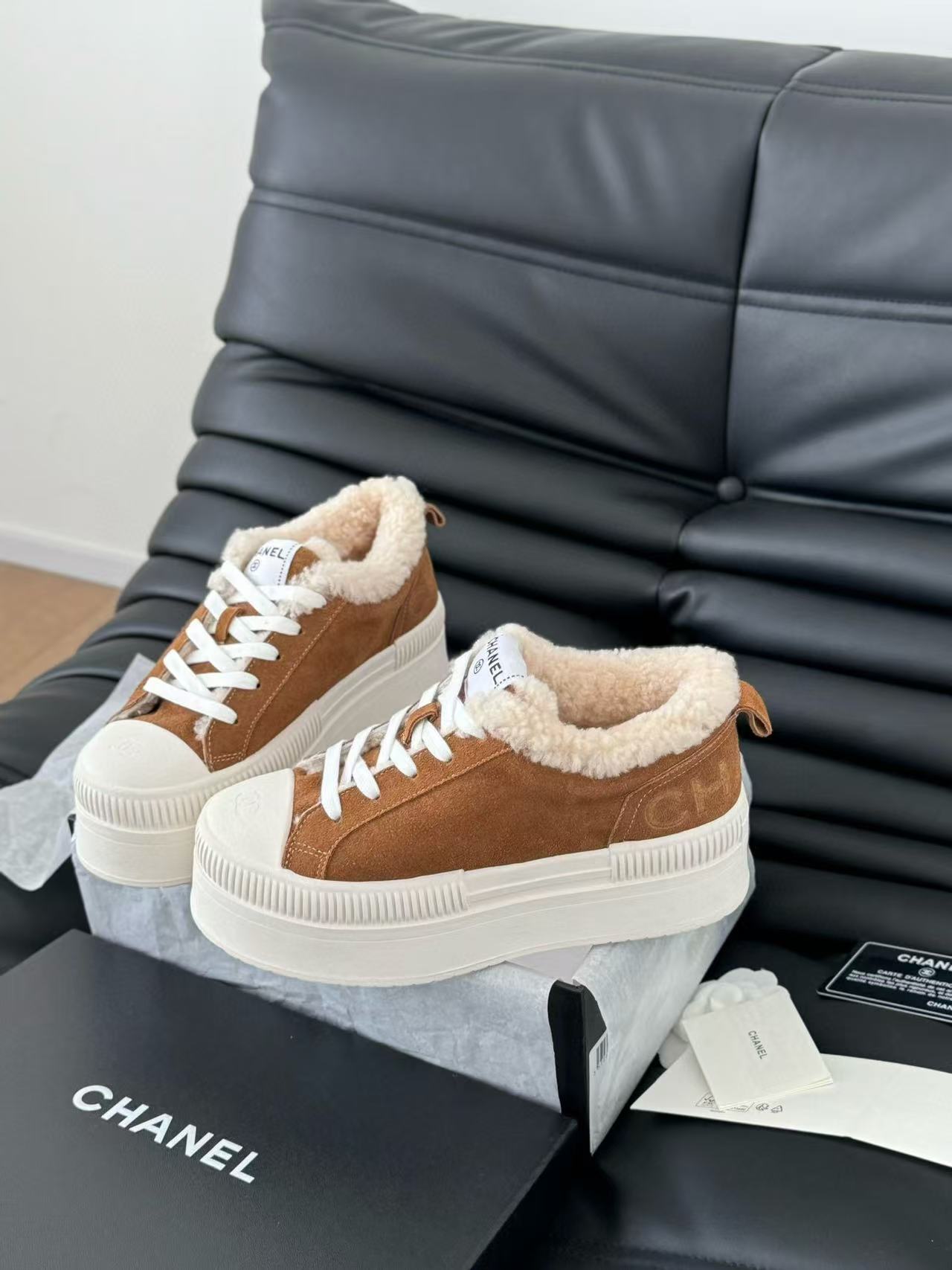 CHANE1 高品質ラムウール厚底カジュアルシューズ【50％割引+送料無料】